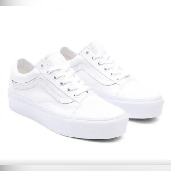 Brand NEW VANS Old Skool Women's Platform True White VN0A3B3UW00 - Picture 3 of 5